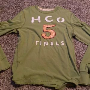 hollister green long sleeve shirt
